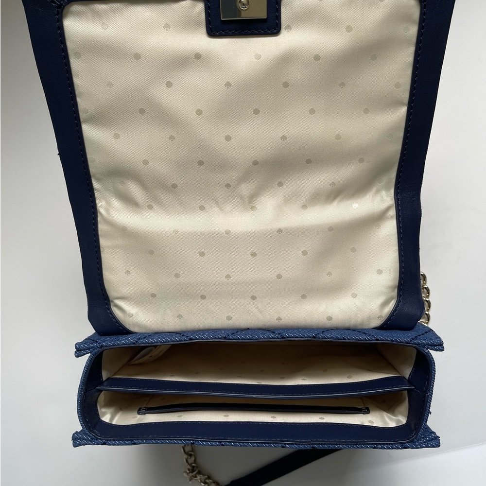 Kate Spade Emerson Place quilted denim vivenna handbag - Picture 10 of 14